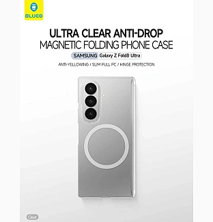 قاب بلو کریستالی Blueo Ultra Clear Anti- Drop Magnetic Folding سامسونگ